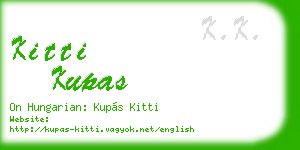 kitti kupas business card